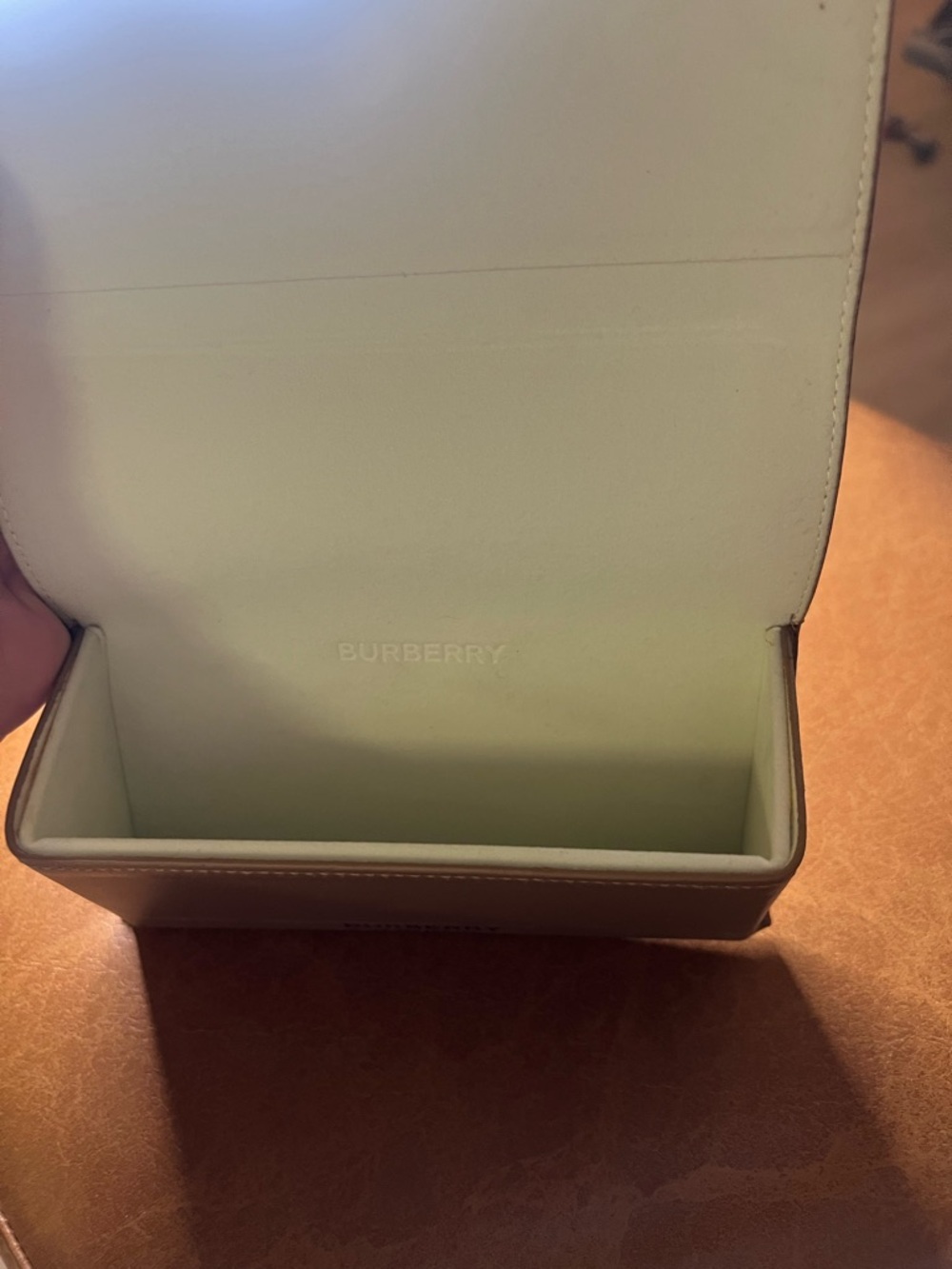 Burberry Eyeglasses Case Tan Foldover Soft Case Pristine Condition - Picture 4 of 9